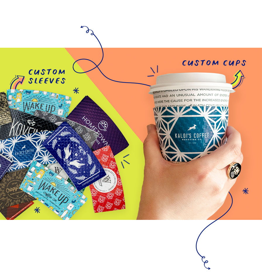 Custom Coffee Cup Sleeves, Design & Preview Online